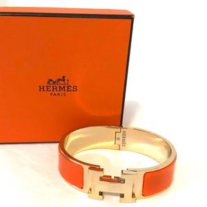 Hermes Clic Clac Bracelet Orange w/Box!